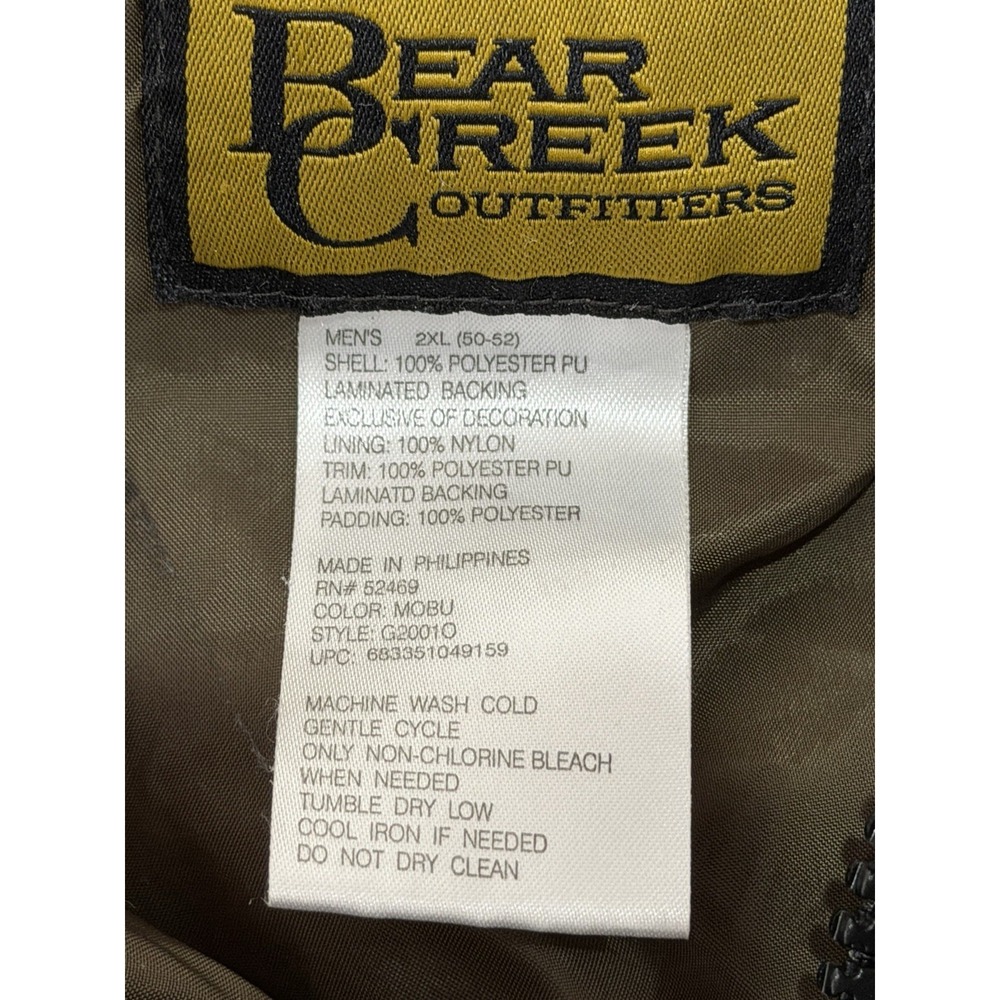 Bear Creek Outfitters Mossy Oak Camouflage Coat Jacket Mens Size 2XL Full Zipper - Picture 7 of 16